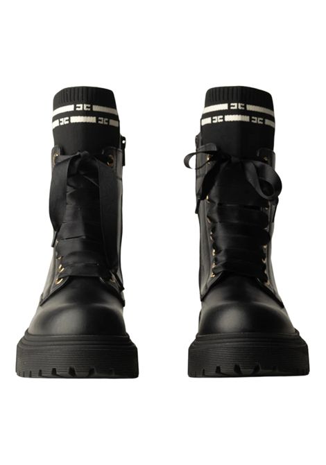 Anfibio bambina nero in pelle ElISABETTA FRANCHI | F4A5E0422/PIANERO